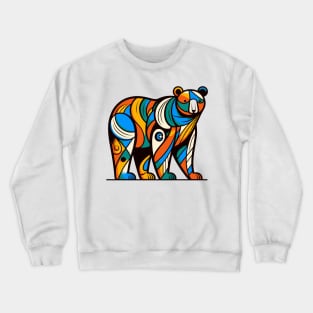 Bear illustration. Illustration of a bear in cubism style Crewneck Sweatshirt